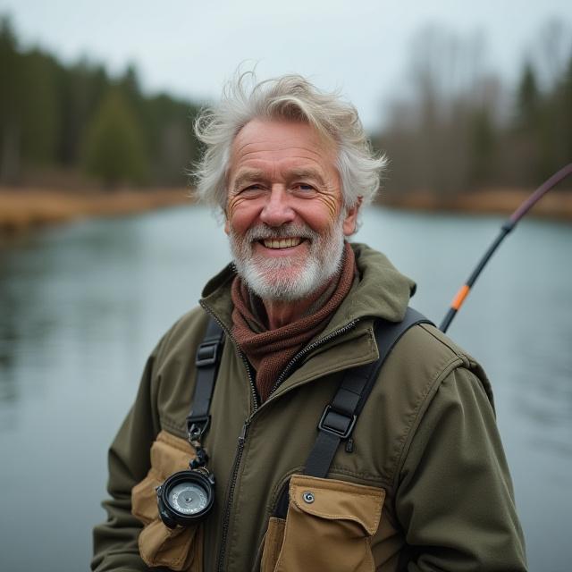 Porträtt av fiskeguide Kalle Eriksson